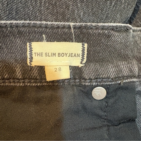 Madewell The Slim Boyjean Black Lunar Wash Jeans Size 28 - Picture 6 of 11